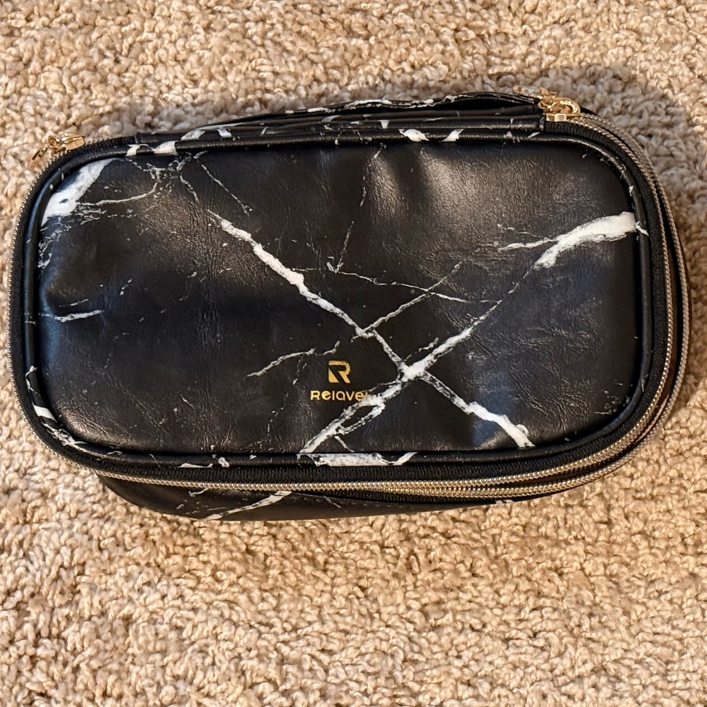 Black and White Marble Cosmetic Bag